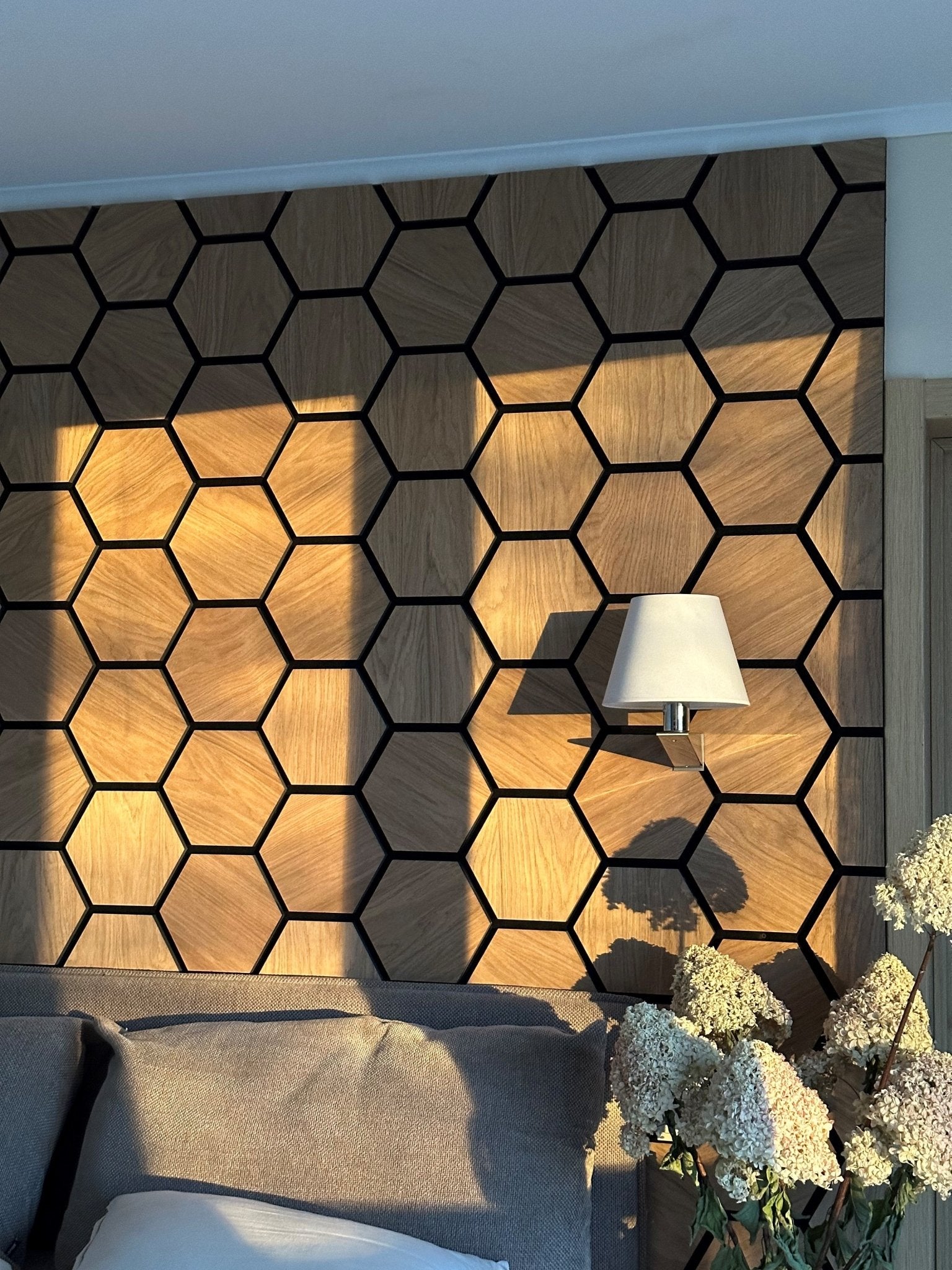 Your Walls Hexagon Natural Wandpaneel 76x62cm - Solza.nl