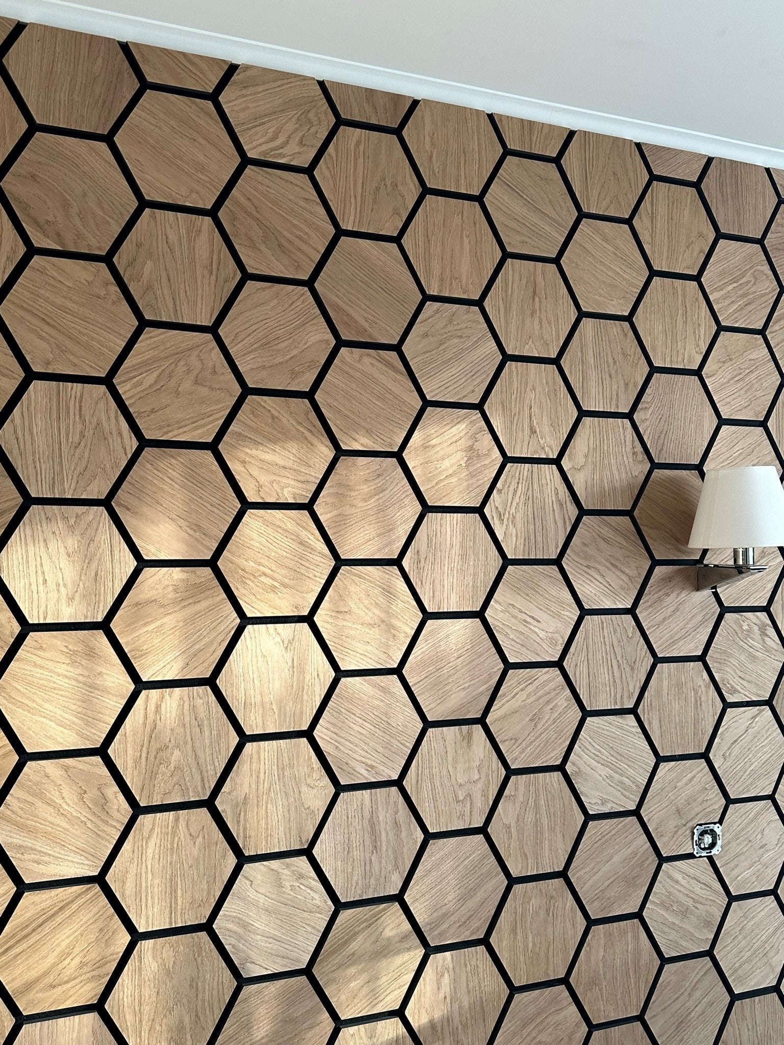 Your Walls Hexagon Natural Wandpaneel 76x62cm - Solza.nl